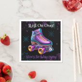 Neon Rollerskate Verjaardagsfeest Custom Servet (Insitu)