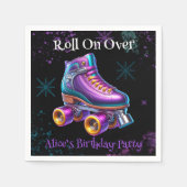 Neon Rollerskate Verjaardagsfeest Custom Servet (Voorkant)