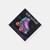 Neon Rollerskate Verjaardagsfeest Custom Servet (Hoek)