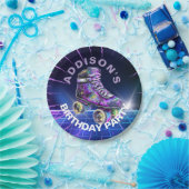 Neon Rolschaatsen Party Paper Bord (Feest)