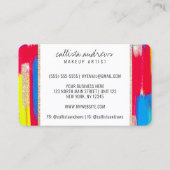 Neon Rood Blauw Geel Goud Glitter Paint Make-up Visitekaartje (Achterkant)