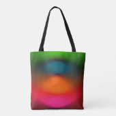 Neon rood, roze, Sinaasappel, groen all-over print Tote Bag (Achterkant)