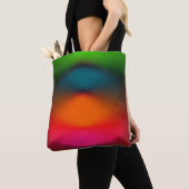 Neon rood, roze, Sinaasappel, groen all-over print Tote Bag (Dichtbij)