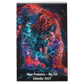 Neon Roofdieren – Kalender met Grote Katachtigen