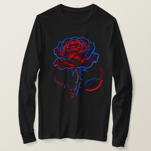 Neon Roos Dames T-shirt (Design voorkant)