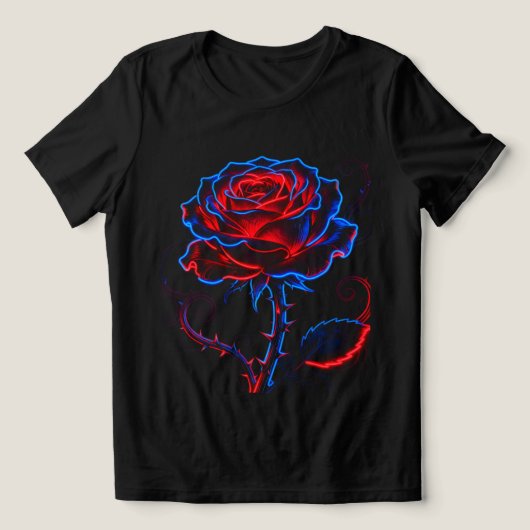 Neon Roos Tri-Blend T-shirt (Design voorkant)
