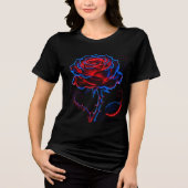 Neon Roos Tri-Blend T-shirt (Voorkant)
