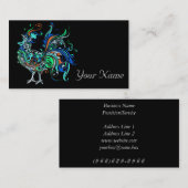 Neon Rooster Visitekaartje (Voorkant / Achterkant)