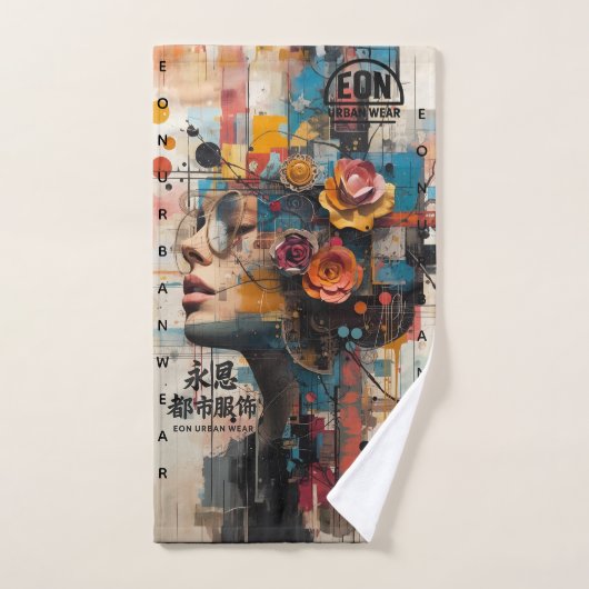 NEON ROSE BAD HANDDOEK (Handdoek)