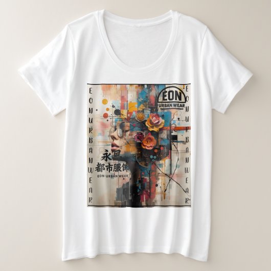 NEON ROSE GROTE MAAT T-SHIRT (Design voorkant)