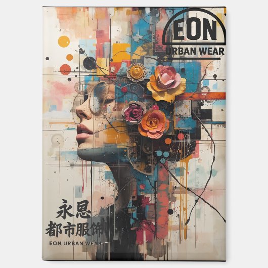 NEON ROSE MAGNEET (Voorkant)