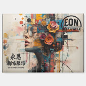 NEON ROSE MAGNEET (Voorkant)