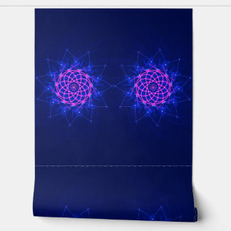 Neon Rosette Glow Behang