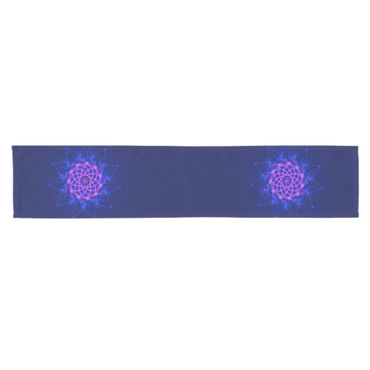 Neon Rosette Glow Korte Tafelloper (Horizontaal)