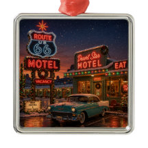 Neon Route 66 Motel Boom Kerstversiering