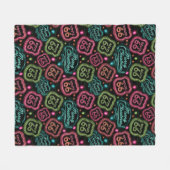 Neon Route 66 Vakantie Glow Reis Fleece Deken (Voorkant (Horizontaal))