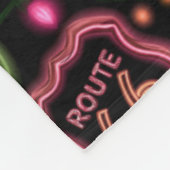 Neon Route 66 Vakantie Glow Reis Fleece Deken (Hoek)