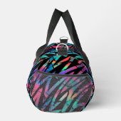 Neon roze Abstract grunge strepen meisjes sport Plunjezak (Rechts)