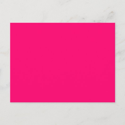 Neon Roze Ansichtkaart – Aangepaste en bulkbestell Briefkaart (Voorkant)