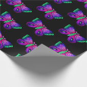 Neon Roze Blauw Groene Moth Cadeaupapier (Hoek)