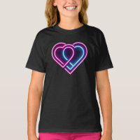 Neon roze/blauw hart Valentijnsdag mok