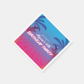 Neon Roze Blauw Retro 80s Thema Verjaardagsfeestje Servet (Hoek)