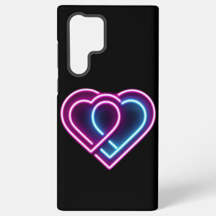 Neon roze/blauwe hart Valentijnsdag mok Samsung Galaxy Hoesje