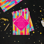 Neon roze Blauwgroen geel goud glitter verf zoet 1 Kaart<br><div class="desc">Deze meisjesachtige, koele en kunstige lieve zestien verjaardagsfeestuitnodiging is perfect voor het zomerseizoen. Het heeft handgeschilderde neon roze, geel en aqua blauwgroen blauwe verfstreken met faux bedrukte fonkelend gouden glitter penseelstreken. Het is modern, , trendy en artistiek; het perfecte ontwerp voor uw speciale dag. ***BELANGRIJKE ONTWERPNOTA: Voor om het even...</div>