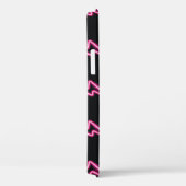 Neon roze bliksem: donkere achtergrond. Case-Mate iPhone case (Achterkant / Rechts)