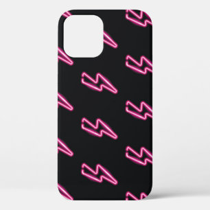 Neon roze bliksem: donkere achtergrond. Case-Mate iPhone case