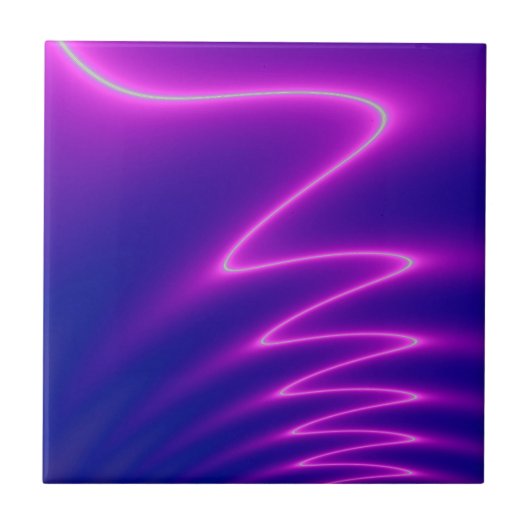 Neon Roze Bliksem Tegeltje (Voorkant)