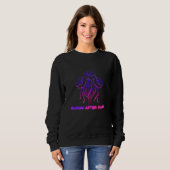 Neon Roze Bloeiende Bloem - Kunst Sweatshirt (Voorkant volledig)