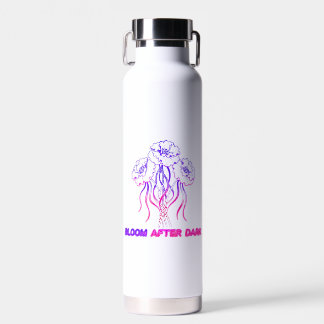 Neon Roze Bloeiende Bloemen - Kunst Waterfles