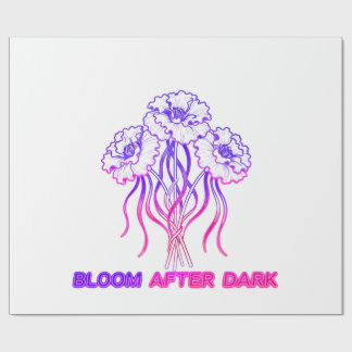Neon Roze Bloem - Kunst Inpakpapier