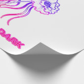 Neon Roze Bloem - Kunst Inpakpapier (Hoek)