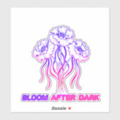 Neon Roze Bloem - Kunst Vinyl Sticker (Vel)