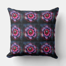 Neon Roze Bloemen Kussen