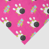 Neon roze bowling partij weefsel papier (Detail)