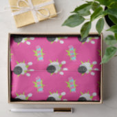 Neon roze bowling partij weefsel papier (Geschenk)