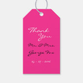 Neon roze cadeaulabel (Voorkant)