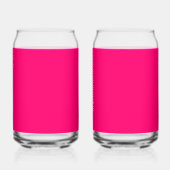 Neon Roze Custom Drinkware Set – blikvormige glaze Blikvorm Glas (Voorkant)