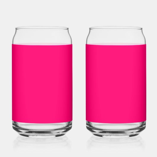 Neon Roze Custom Drinkware Set – blikvormige glaze Blikvorm Glas (Rechts)