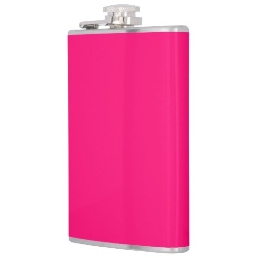 Neon Roze Custom Flask – Vet & Gepersonaliseerd Heupfles (Links)