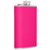 Neon Roze Custom Flask – Vet & Gepersonaliseerd Heupfles (Rechts)