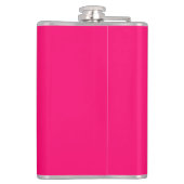 Neon Roze Custom Flask – Vet & Gepersonaliseerd Heupfles (Achterkant)