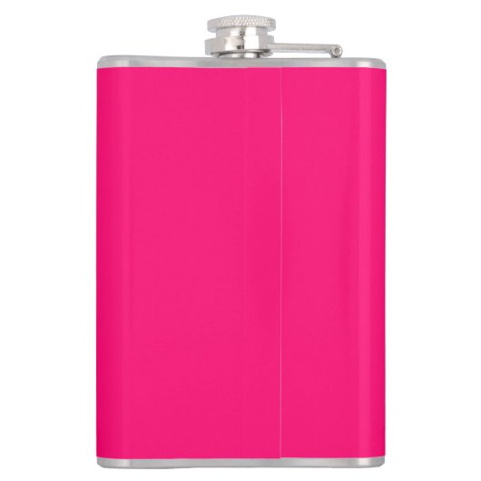Neon Roze Custom Flask – Vet & Gepersonaliseerd Heupfles (Achterkant)