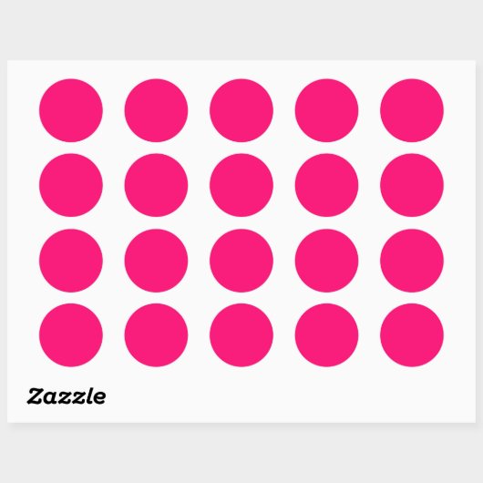 Neon Roze Custom Stickers – Bulk & Gepersonaliseer (Vel)
