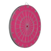 Neon roze dartbord (Voorkant Links)