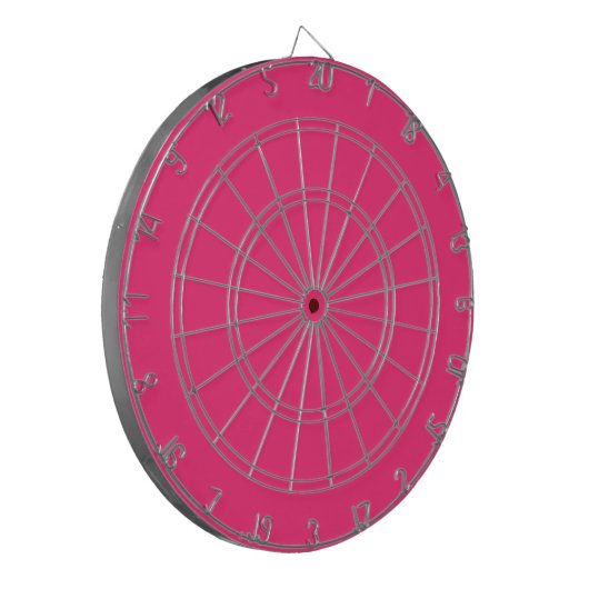 Neon roze dartbord (Voorkant Links)