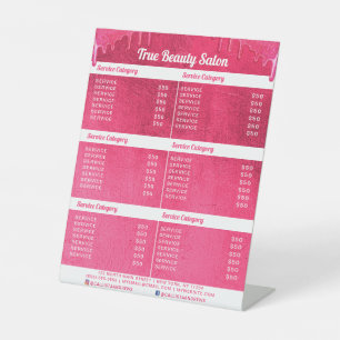 Neon roze dik glitter druppelt zout lijst reclamebord met voetstuk